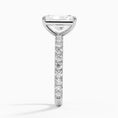 Radiant Cut French Pavé Flush-Fit Moissanite Engagement Ring