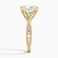 Radiant Moissanite Floral Openwork Cathedral Engagement Ring