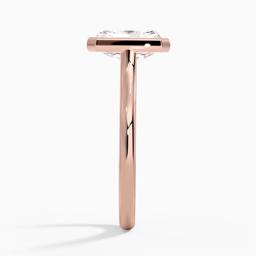 Radiant Cut Bezel Moissanite Engagement Ring