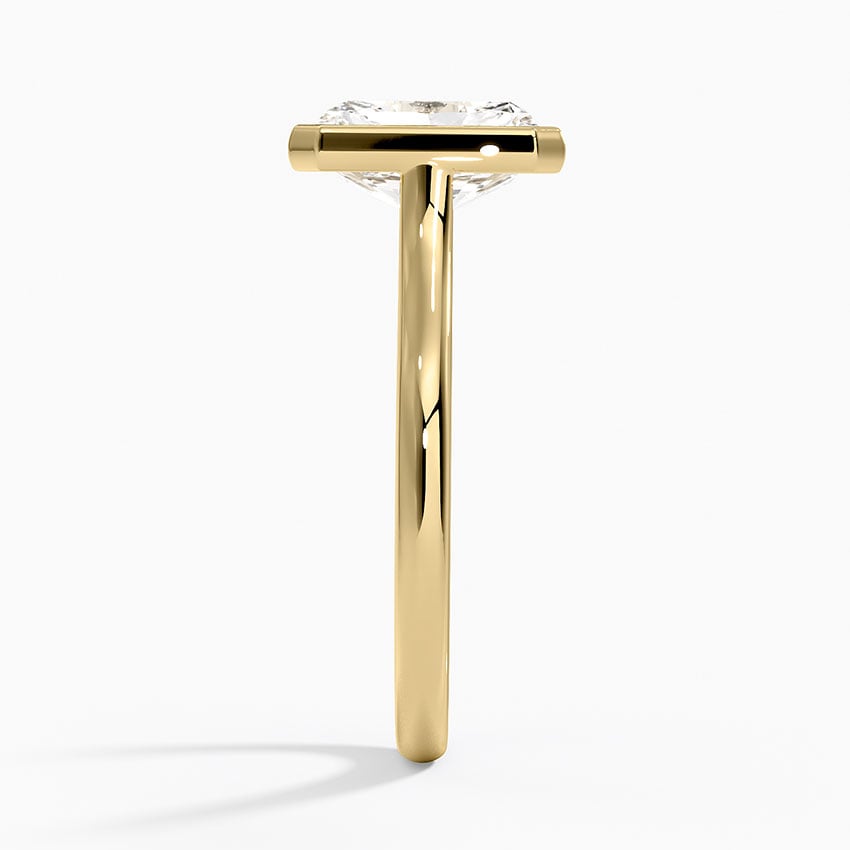 Radiant Cut Bezel Moissanite Engagement Ring