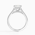 Load image into Gallery viewer, Radiant Cut Hidden Halo Moissanite Engagement Ring
