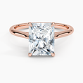 Load image into Gallery viewer, Radiant Cut Hidden Halo Moissanite Engagement Ring
