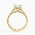 Load image into Gallery viewer, Radiant Cut Hidden Halo Moissanite Engagement Ring
