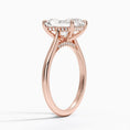 Load image into Gallery viewer, Radiant Cut Hidden Halo Moissanite Engagement Ring
