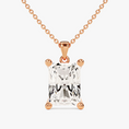 Load image into Gallery viewer, Radiant Cut Moissanite Solitaire Pendant
