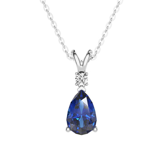 Radiant Teardrop – Pear-Shaped Gemstone Solitaire Pendant