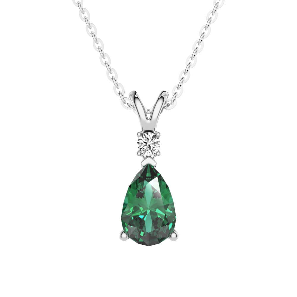 Radiant Teardrop – Pear-Shaped Gemstone Solitaire Pendant