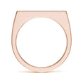 Rectangular Checkerboard Pavé Moissanite Men’s Signet Ring