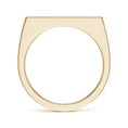 Rectangular Checkerboard Pavé Moissanite Men’s Signet Ring