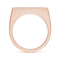 Rectangular Flush-Set Moissanite Men’s Signet Ring