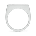 Rectangular Flush-Set Moissanite Men’s Signet Ring