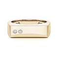 Rectangular Flush-Set Moissanite Men’s Signet Ring