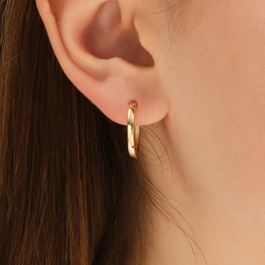 Refined Classic Plain Hoop Earrings