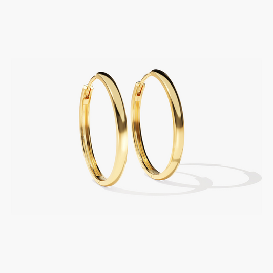 Refined Classic Plain Hoop Earrings