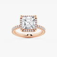 Refined Radiance Asscher Moissanite Halo Engagement Ring