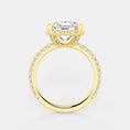 Refined Radiance Cushion Moissanite Halo Engagement Ring