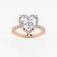 Refined Radiance Heart Moissanite Halo Engagement Ring
