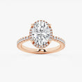 Refined Radiance Oval Moissanite Halo Engagement Ring