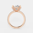 Refined Radiance Pear Moissanite Halo Engagement Ring