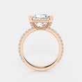 Refined Radiance Princess Moissanite Halo Engagement Ring