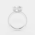 Refined Radiance Princess Moissanite Halo Engagement Ring