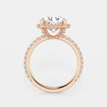 Refined Radiance Round Moissanite Halo Engagement Ring