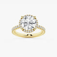 Refined Radiance Round Moissanite Halo Engagement Ring