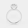 Refined Radiant Moissanite Halo Engagement Ring