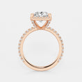 Refined Radiant Moissanite Halo Engagement Ring