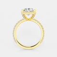 Refined Radiant Moissanite Halo Engagement Ring
