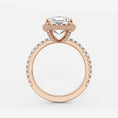 Refined Radiance Elongated Cushion Moissanite Halo Engagement Ring