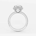 Refined Radiance Elongated Cushion Moissanite Halo Engagement Ring