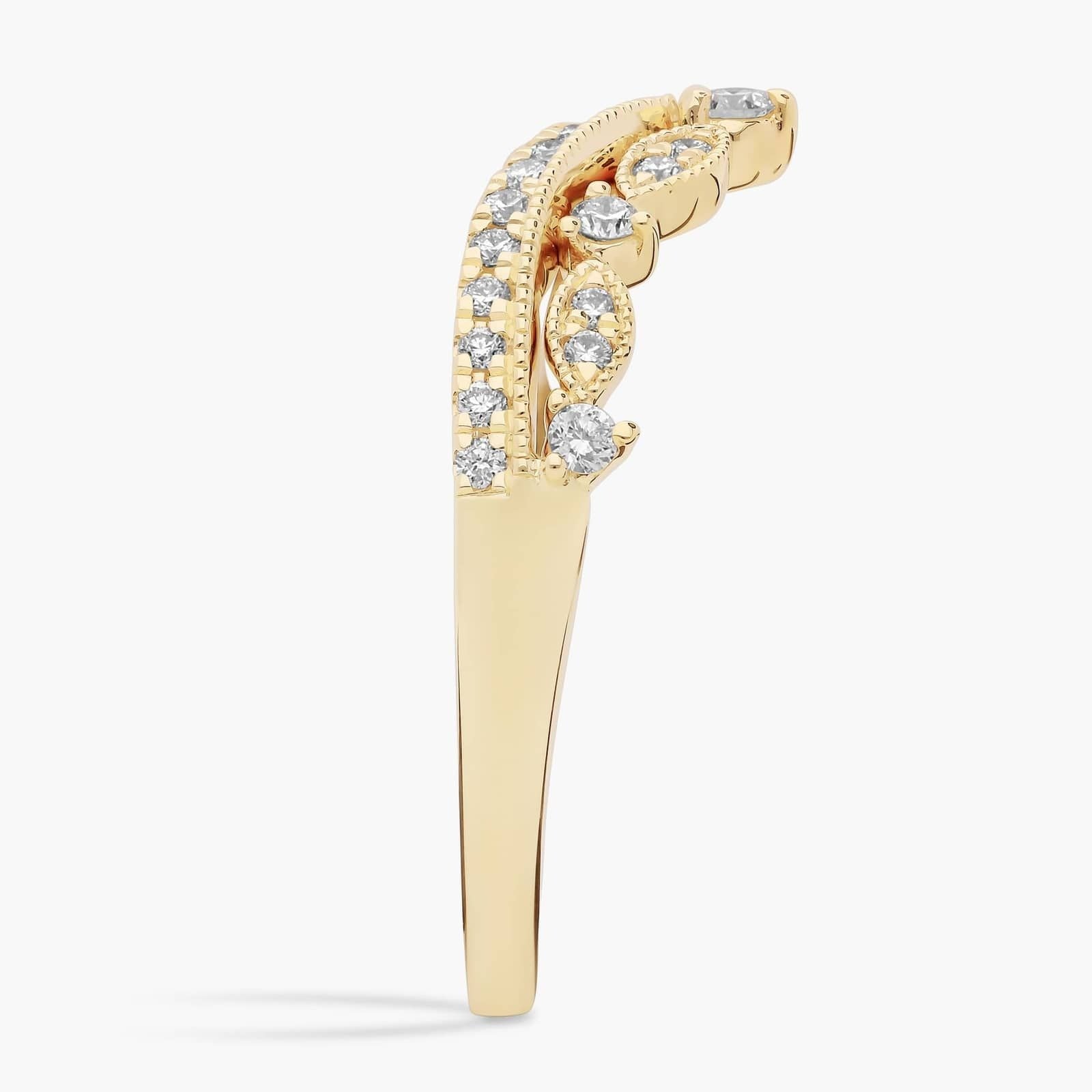 Regal Curved Moissanite Wedding Band