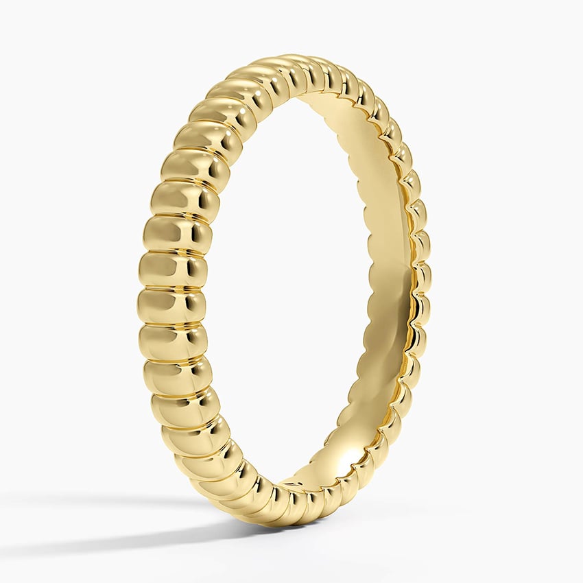 Ribbed Dome Band Ring - 3.0 mm