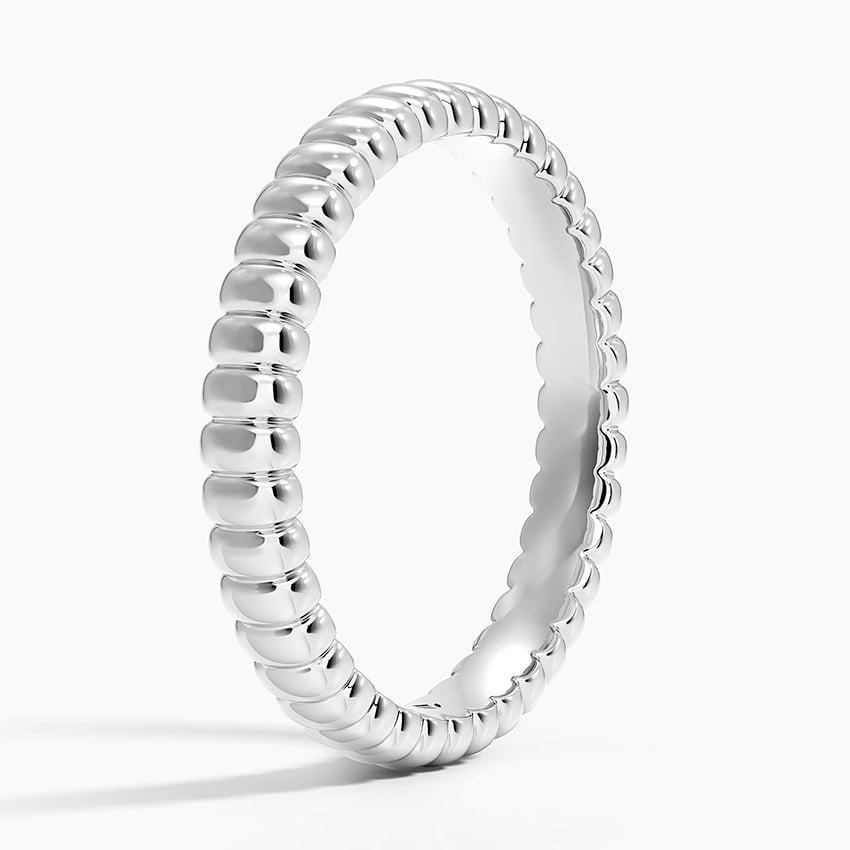 Ribbed Dome Band Ring - 3.0 mm