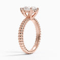 Ribbed Pear Brilliant Moissanite Engagement Ring