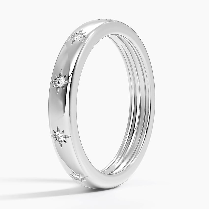 Rising Star Moissanite Eternity Wedding Band