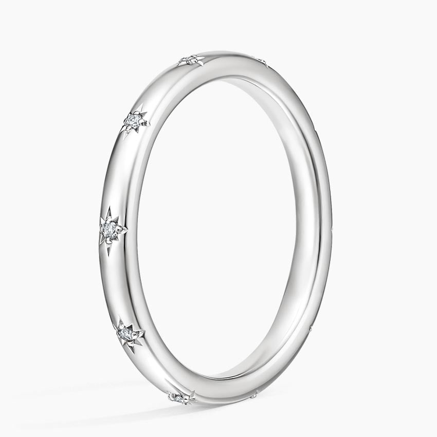 Rising Star Moissanite Eternity Wedding Band