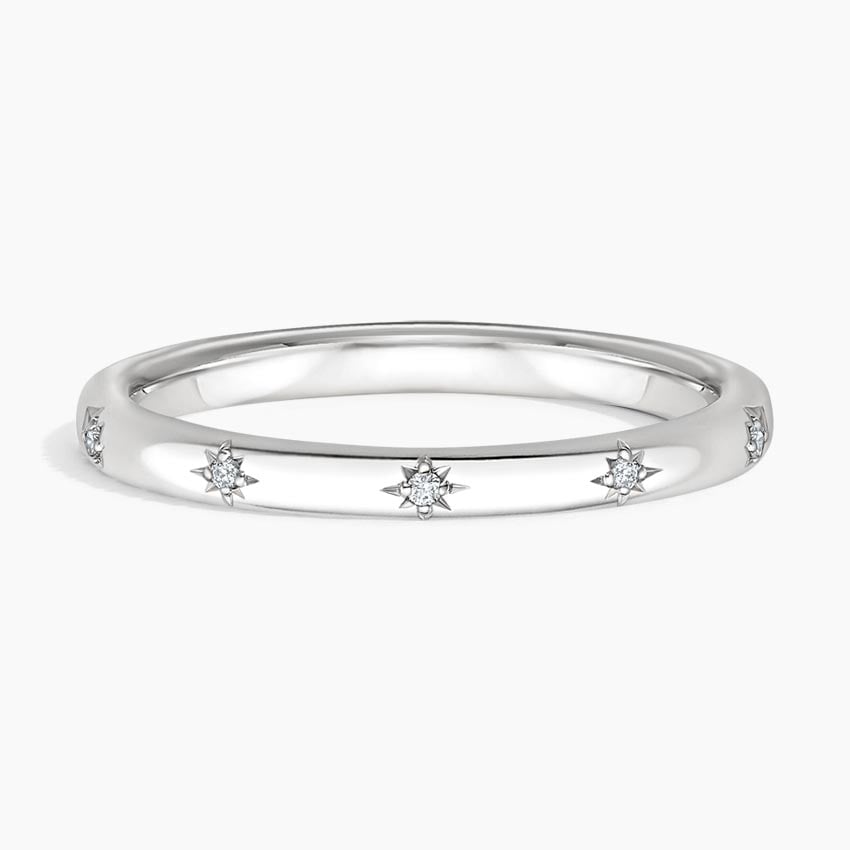 Rising Star Moissanite Eternity Wedding Band