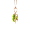 Rope-Framed Peridot Solitaire Pendant Necklace