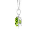 Rope-Framed Peridot Solitaire Pendant Necklace