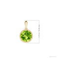 Rope-Framed Peridot Solitaire Pendant Necklace