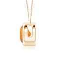 Round Citrine Bezel-Set Solitaire Pendant Necklace