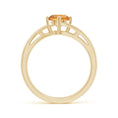 Round Citrine Bypass Promise Ring