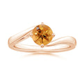 Round Citrine Bypass Promise Ring
