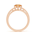 Round Citrine Bypass Promise Ring