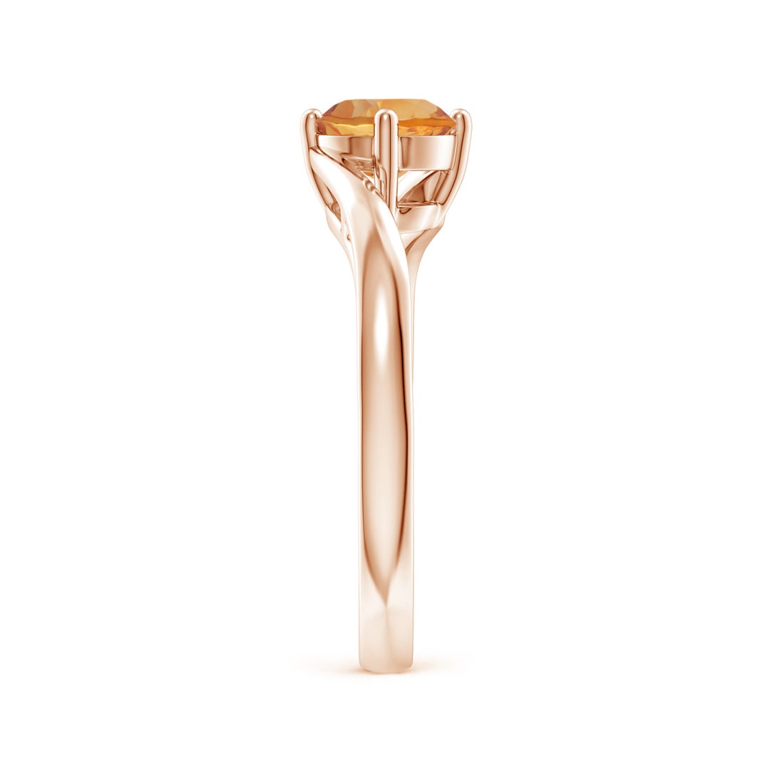 Round Citrine Bypass Promise Ring