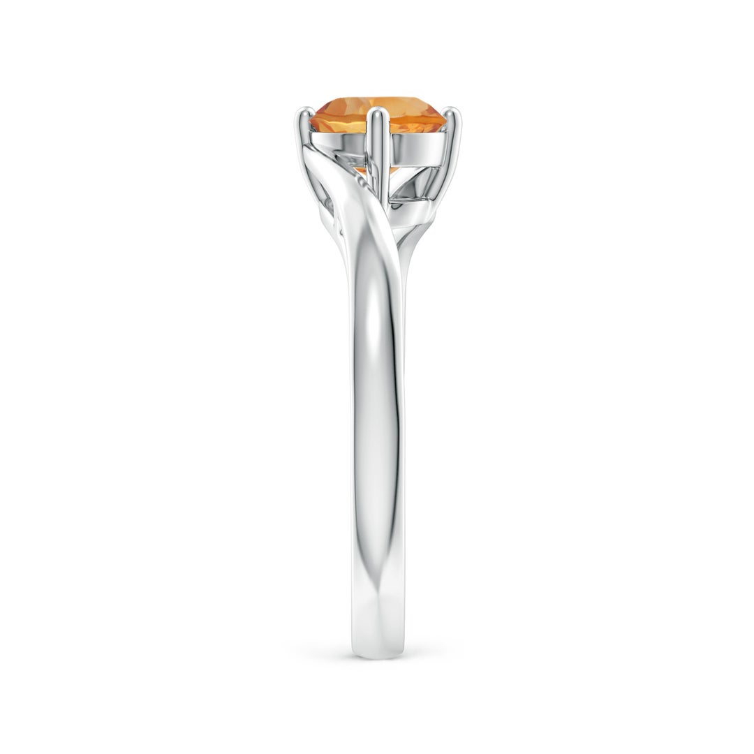 Round Citrine Bypass Promise Ring