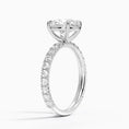 Round Cut French Pavé Flush-Fit Moissanite Engagement Ring