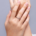 Round Cut Moissanite Split Shank Promise Ring